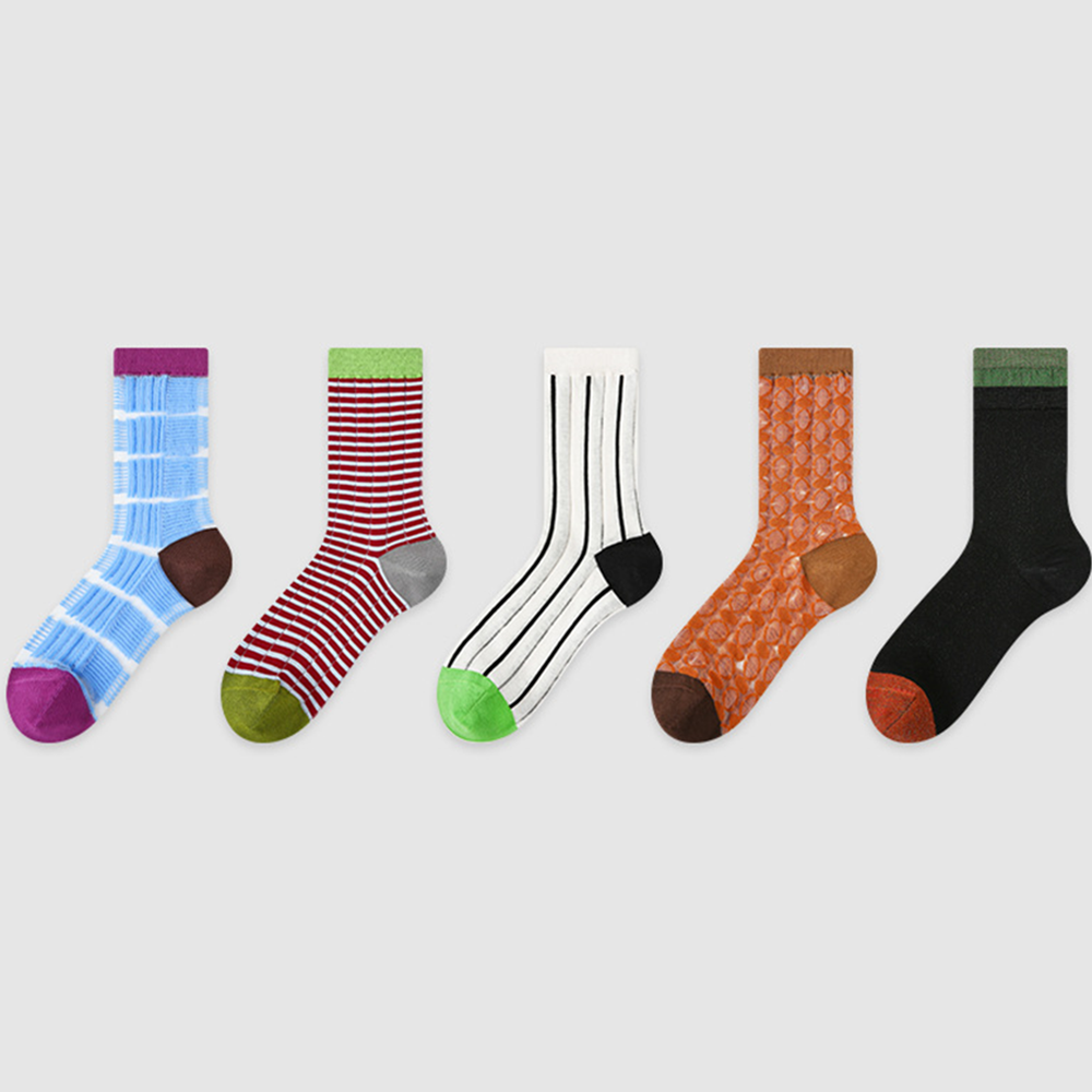 Calzini A Strisce E Pois Colorati 5 Paia