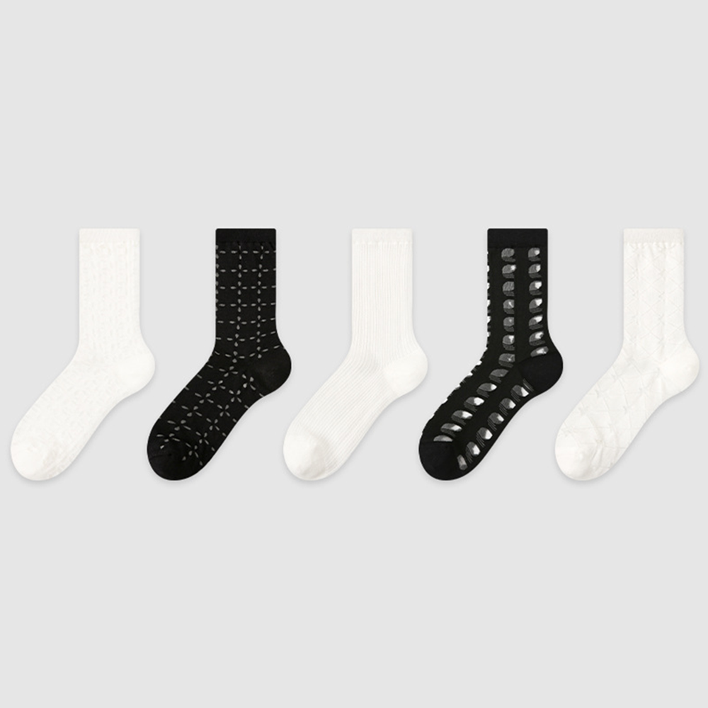 Calzini Geometry Midtube da 5 pezzi