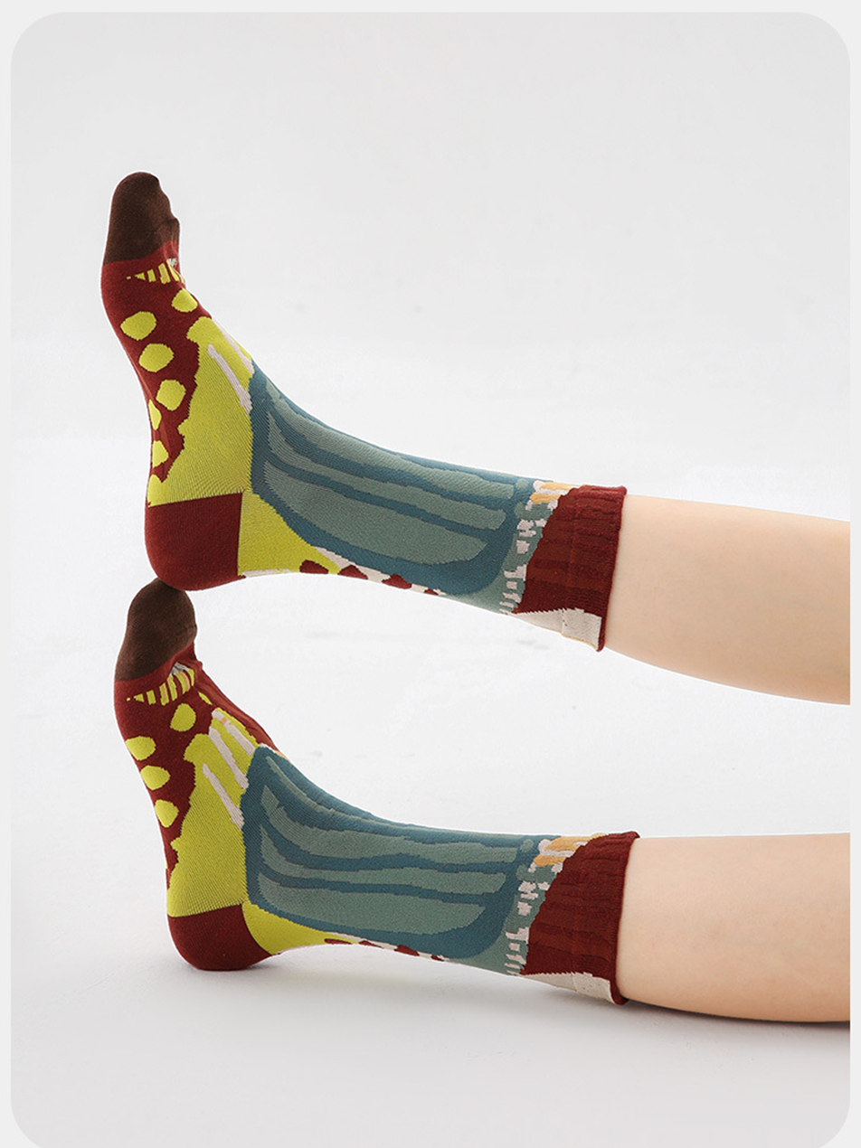 Calzini Vintage Abbinati Ai Colori 3 Paia